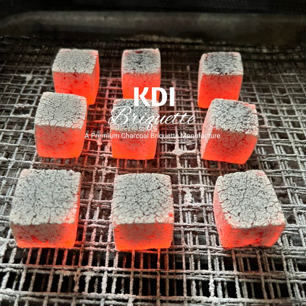 Premium cube coconut charcoa briquette 